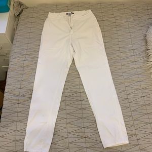 White fashion nova high waist jeggings